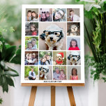 Create a Funky Photo Collage with 17 Photos Foam Board<br><div class="desc">Use your favorite photo or pictures to make a fun keepsake to share with friends. This modern grid prints diagonally across the front for a unique and eye catching display of your photos. The modern calligraphy script can be used to add a name or event.</div>