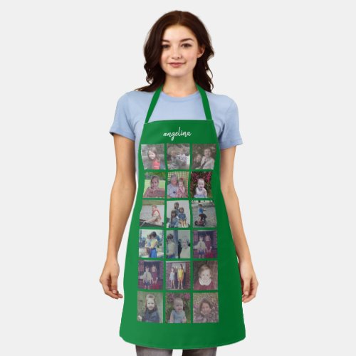 Create a Funky Photo Collage with 18 Photos Green Apron
