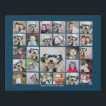 Create a Funky Photo Collage with 27 Photos Faux Canvas Print<br><div class="desc">Use your favorite photo or pictures to make a fun keepsake to share with friends. This modern grid prints diagonally across the front for a unique and eye catching display of your photos. The modern calligraphy script can be used to add a name or event.</div>
