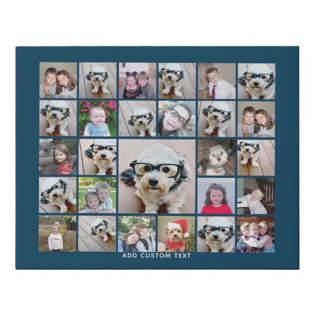 Funcore Collage Create a Funky Photo Collage with 27 Photos Faux Canvas Print | Zazzle