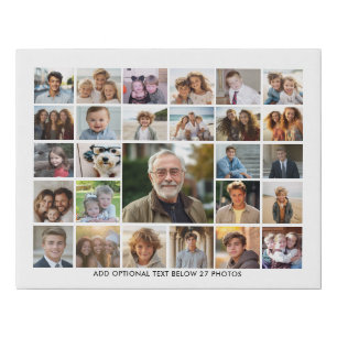 Create a Funky Photo Collage with 27 Photos Faux Canvas Print