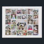 Create a Funky Photo Collage with 27 Photos Faux Canvas Print<br><div class="desc">Use your favorite photo or pictures to make a fun keepsake to share with friends. This modern grid has a large off-center photo for a unique and eye catching display of your photos. The modern font can be used to add a name or event.</div>