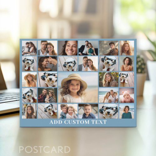 Create a Funky Photo Collage with 27 Photos Postcard