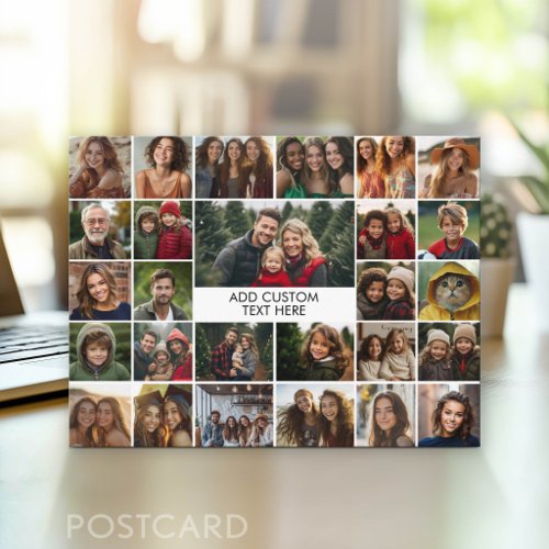 Create a Funky Photo Collage with 27 Photos Postcard