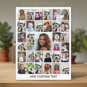 Create a Funky Photo Collage with 33 Photos Postcard
