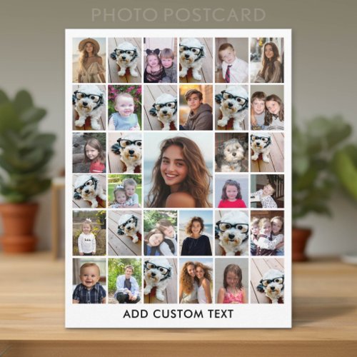 Create a Funky Photo Collage with 33 Photos Postcard