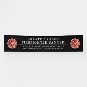 Create A Giant Firefighter Themed Black Banner