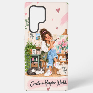 Create a Happier World Artist Samsung Galaxy S22 U Ultra Case