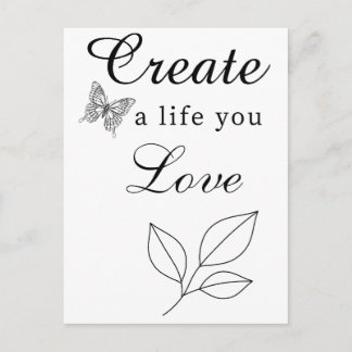 Create a Life You Love Motivational Card