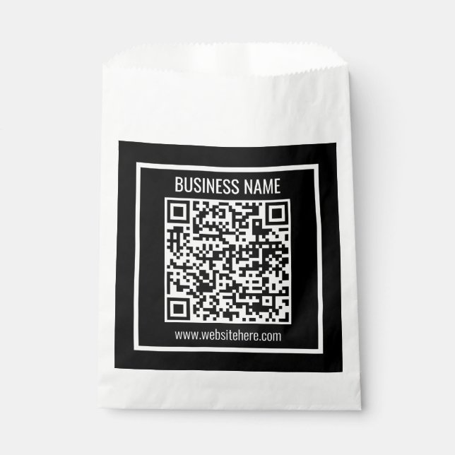 Create a Modern QR code Instantly  Favor Bag (Front)