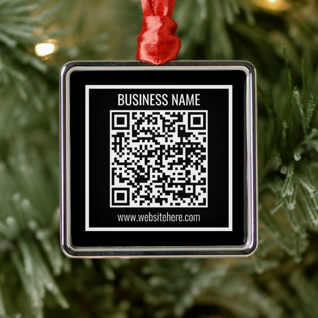 Create a Modern QR code Instantly  Metal Ornament (Tree)