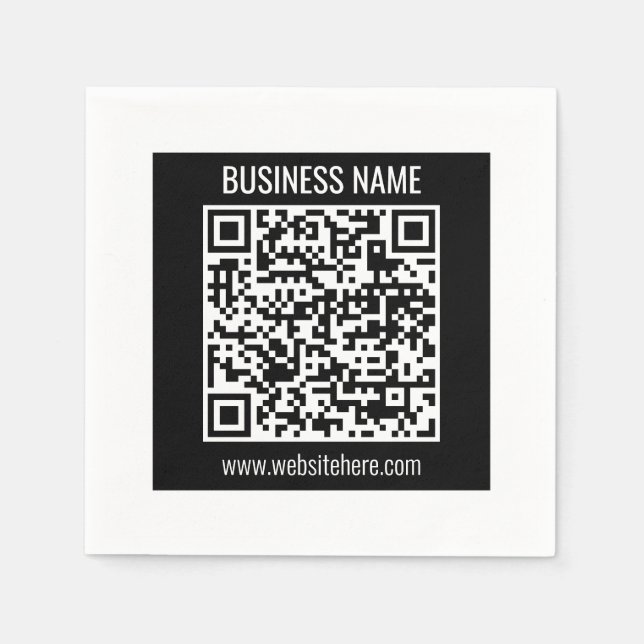 Create a Modern QR code Instantly  Napkins (Front)