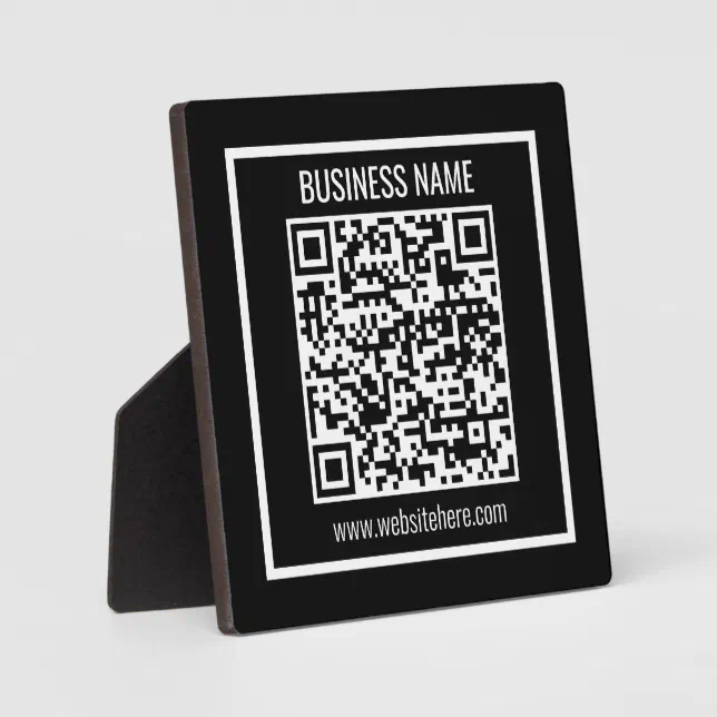 Code Save Plaque Create a Modern QR code Instantly Plaque | Zazzle