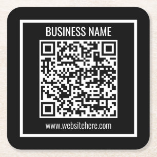 Create a Modern QR code Instantly Square Paper Coaster