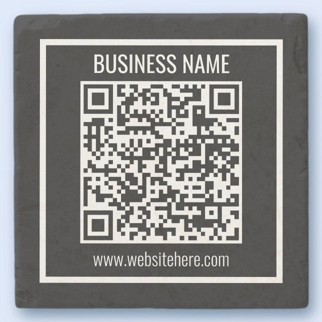 Create a Modern QR code Instantly  Stone Coaster (Creator Uploaded)