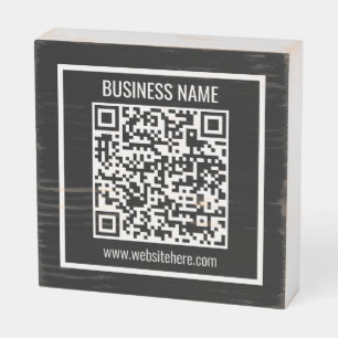 Create a Modern QR code Instantly Wooden Box Sign