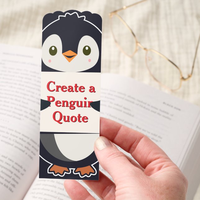 Create a Penguin Quote Bookmarks (Hand)