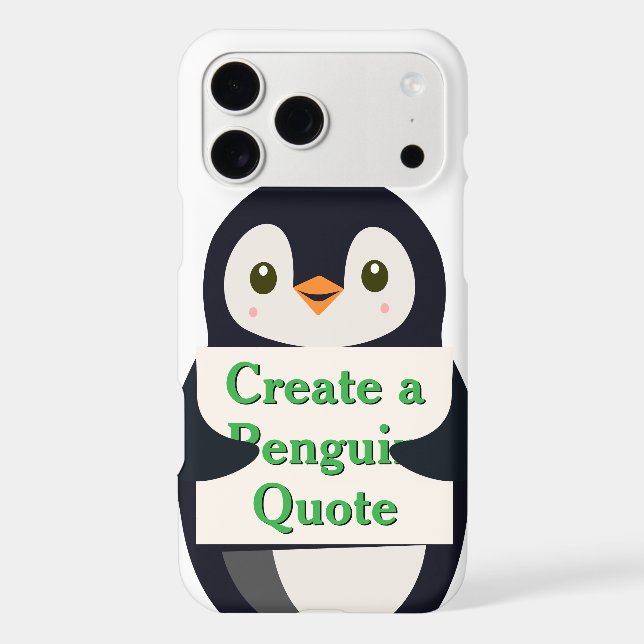 Create a Penguin Quote Case-Mate iPhone Case (Back)