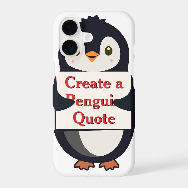 Create a Penguin Quote Case-Mate iPhone Case (Back)