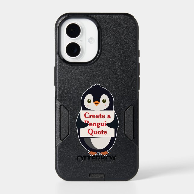 Create a Penguin Quote Otterbox iPhone Case (Back)