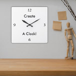 Create A Personalized Clock 2!<br><div class="desc">Add a touch of art to the time on your wall and make any room look better. Give a gift to a friend or loved one with a cherished picture. A stylish and useful way to display a favorite photograph. Choose one of three styles and shapes, whichever is to your...</div>