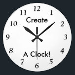 Create A Personalized Clock! Large Clock<br><div class="desc">Add a touch of art to the time on your wall and make any room look better. Give a gift to a friend or loved one with a cherished picture. A stylish and useful way to display a favorite photograph. Choose one of three styles and shapes, whichever is to your...</div>