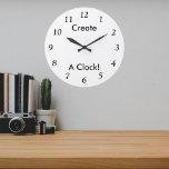 Create A Personalized Clock! Large Clock<br><div class="desc">Add a touch of art to the time on your wall and make any room look better. Give a gift to a friend or loved one with a cherished picture. A stylish and useful way to display a favorite photograph. Choose one of three styles and shapes, whichever is to your...</div>
