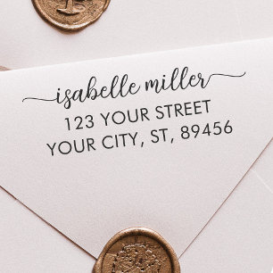 Create a Personalized Elegant Name Return Address Self-inking Stamp