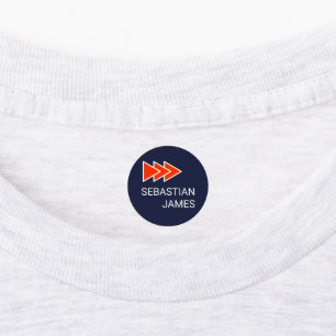 Create a personalized Orange Blue Arrow Kids' Labels