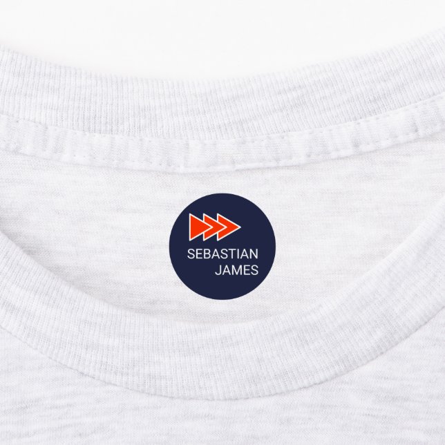 Create a personalized Orange Blue Arrow Kids' Labels (Affixed)