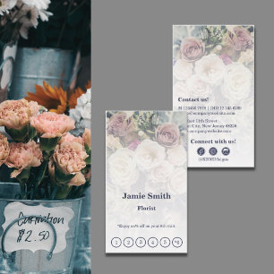 Create A Personalized Photo Florist Loyalty Card