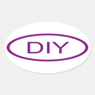 Create a Purple Euro Style Oval Sticker