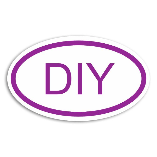 Create a Purple Euro Style Oval Sticker (Create a Purple Euro Style Oval Sticker)