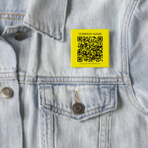 Create a QR Code Easily Seen Bright Yellow Black Button