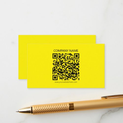 Create a QR Code | Easily Seen Bright Yellow Black Enclosure Card