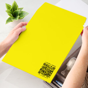 Create a QR Code Easily Seen Bright Yellow Black Envelope Mailers