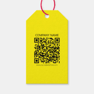 Create a QR Code   Easily Seen Bright Yellow Black Gift Tags