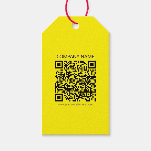 Create a QR Code | Easily Seen Bright Yellow Black Gift Tags