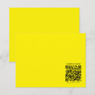 Create a QR Code Easily Seen Bright Yellow Black Note Card