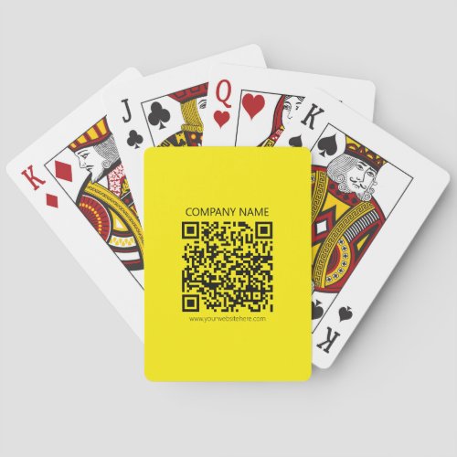Create a QR Code | Easily Seen Bright Yellow Black Poker Cards