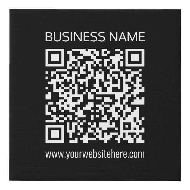 Create a QR Code Instantly with Your Website’s URL Faux Canvas Print (Front)