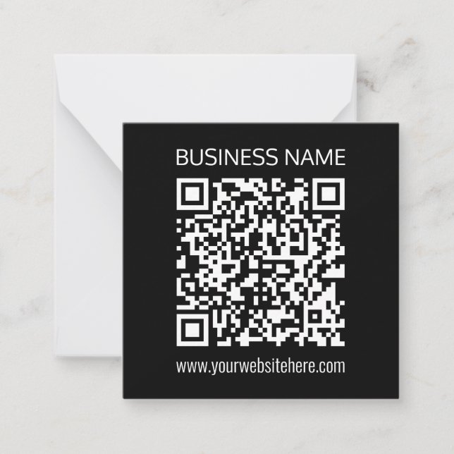Create a QR Code Instantly with Your Website’s URL Note Card (Front)