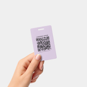 Create a QR Code   Pale Lavender Violet Badge