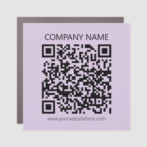 Create a QR Code | Pale Lavender Violet Car Magnet