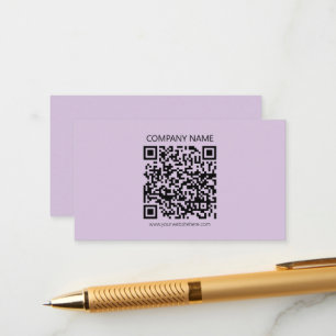 Create a QR Code   Pale Lavender Violet Enclosure Card