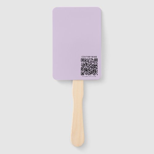 Create a QR Code | Pale Lavender Violet Hand Fan