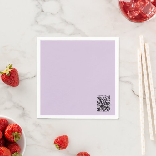 Create a QR Code | Pale Lavender Violet Napkins
