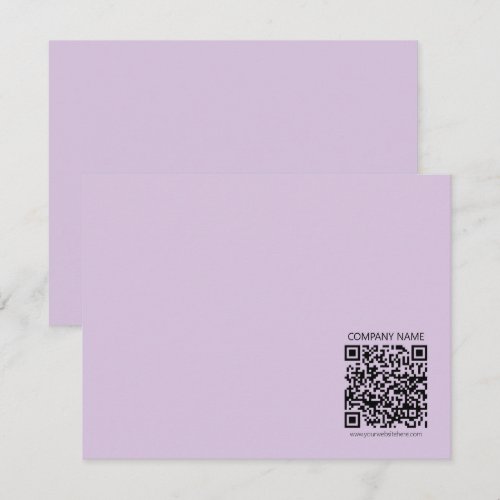 Create a QR Code | Pale Lavender Violet Note Card