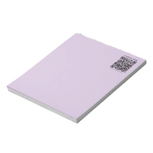Create a QR Code | Pale Lavender Violet Notepad