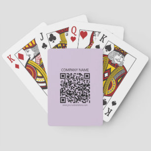 Create a QR Code   Pale Lavender Violet Poker Cards